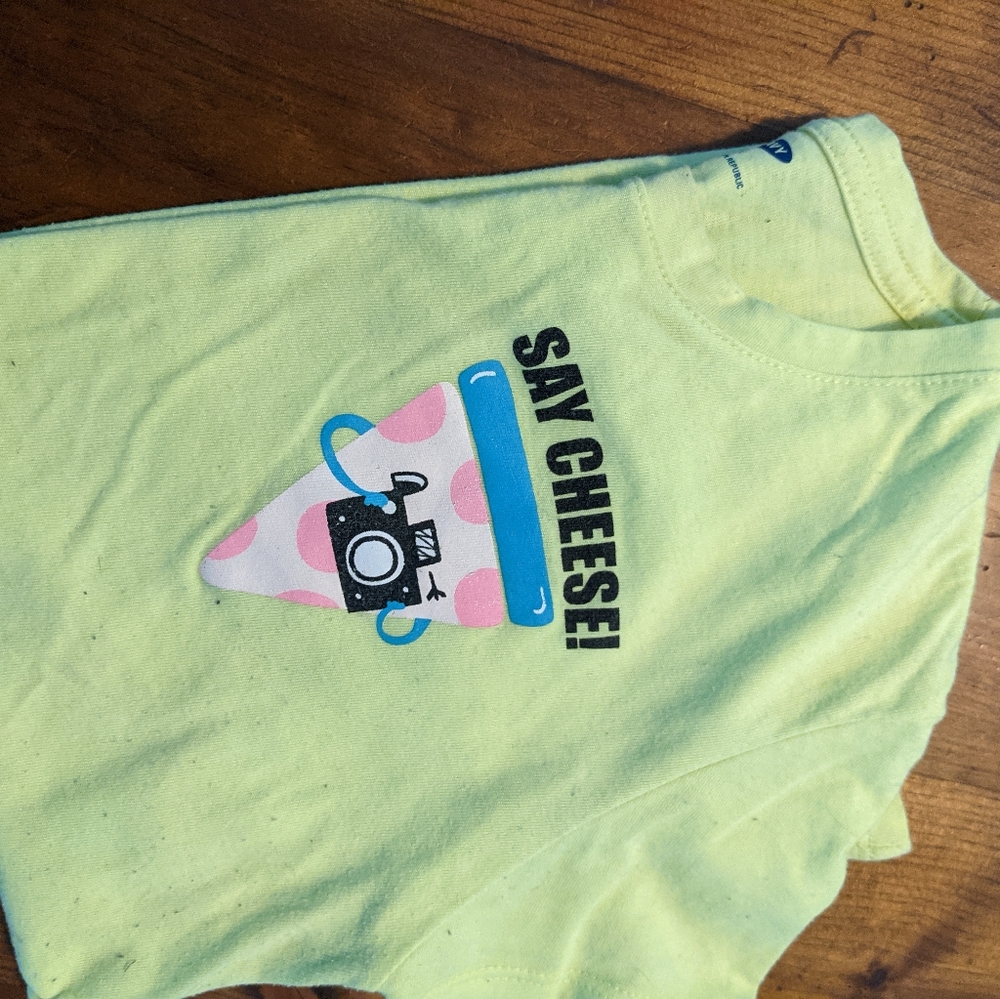 Florescent yellow kids summer outfit